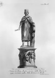 Statue der Vesta, Mutter oder der Erde, heute in der Villa Estense in Tivoli